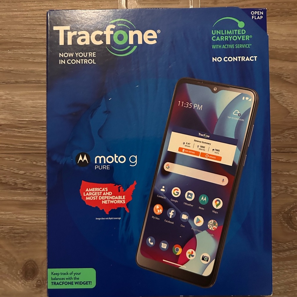 Motorola Moto G Play 32GB Blue -TracFone Locked-NEW SEALED